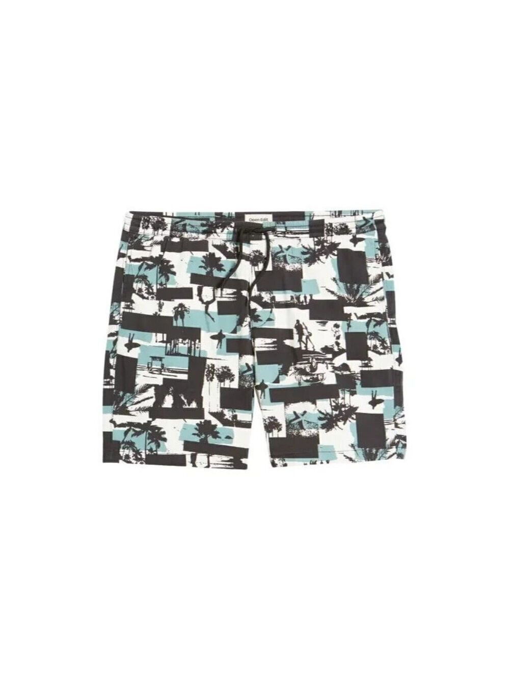 Open Edit shorts men's sz XLarge "surfs up collage" NEW